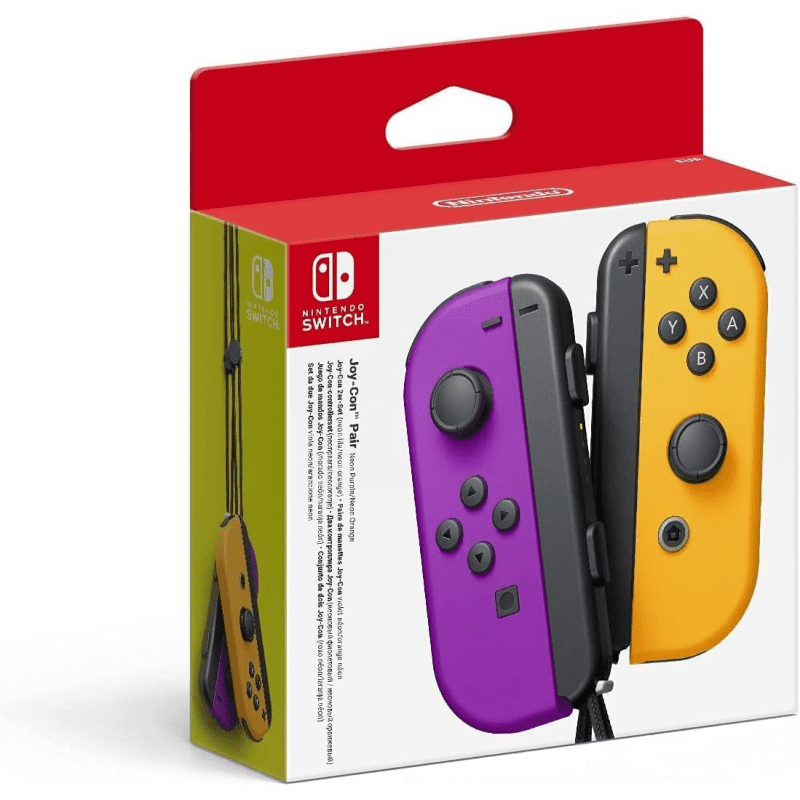 Nintendo Switch Joy-Con (Left & Right, Wireless) - Neon Purple/Neon Orange