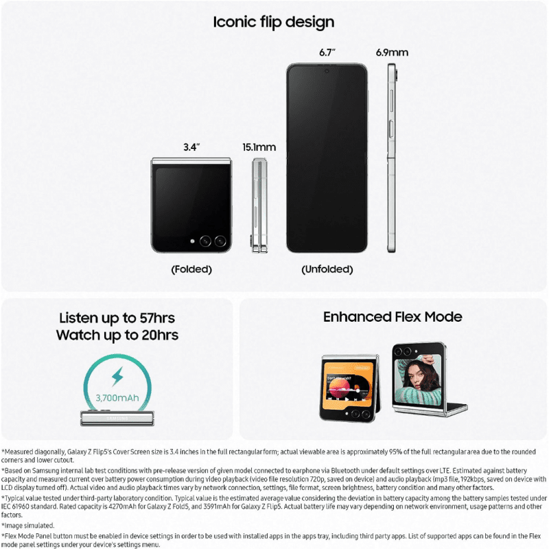 Samsung Galaxy Z FLIP 5 8GB/512GB 6.7´´ Dual Sim Smartphone Grey