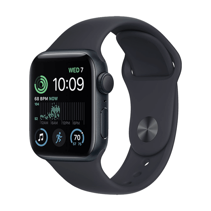 Ourfriday Apple Watch SE 2022 2nd Generation GPS 40mm Midnight Aluminium Case with S M Midnight Sport Band