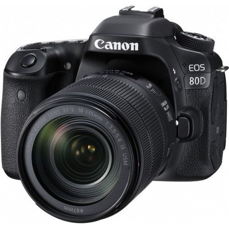 Canon EOS 80D Lens Kit - 24.2 MP, SLR Camera, 18 - 135mm IS USM, Black Canon EOS 80D Lens Kit - 24.2 MP, SLR Camera, 18 - 135mm IS USM, Black