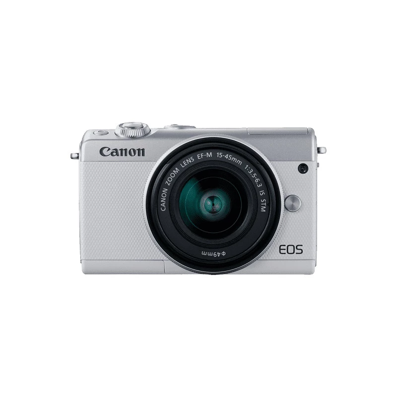 CANON EOS M100 Mirrorless Camera with EF-M 15-45 mm f/3.5-6.3 IS STM Lens - White CANON EOS M100 Mirrorless Camera with EF-M 15-45 mm f/3.5-6.3 IS STM Lens - White